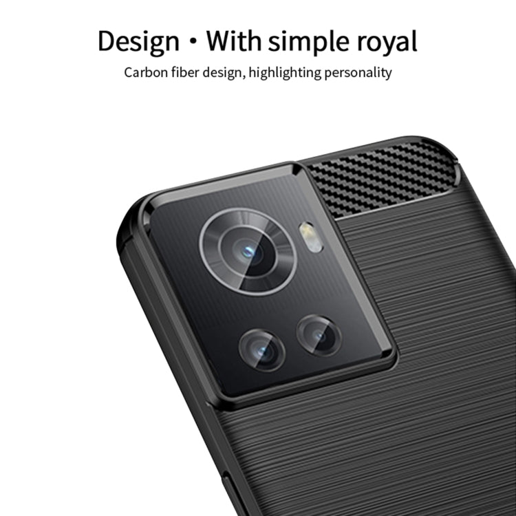 For OnePlus Ace / 10R 5G MOFI Gentleness Series Brushed Texture Carbon Fiber Soft TPU Case(Blue) - OnePlus Cases by MOFI | Online Shopping UK | buy2fix