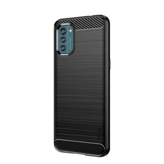 For Nokia G11 / G21 MOFI Gentleness Series Brushed Texture Carbon Fiber Soft TPU Case(Black) by MOFI