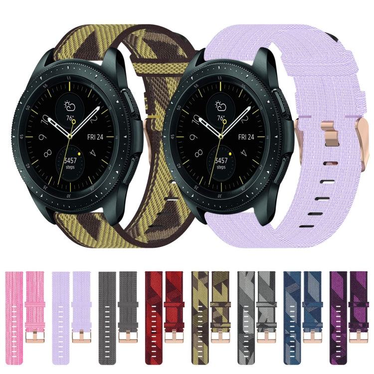 For Samsung Galaxy Watch 42mm 20mm Nylon Woven Watch Band(Red) - Watch Bands by buy2fix | Online Shopping UK | buy2fix