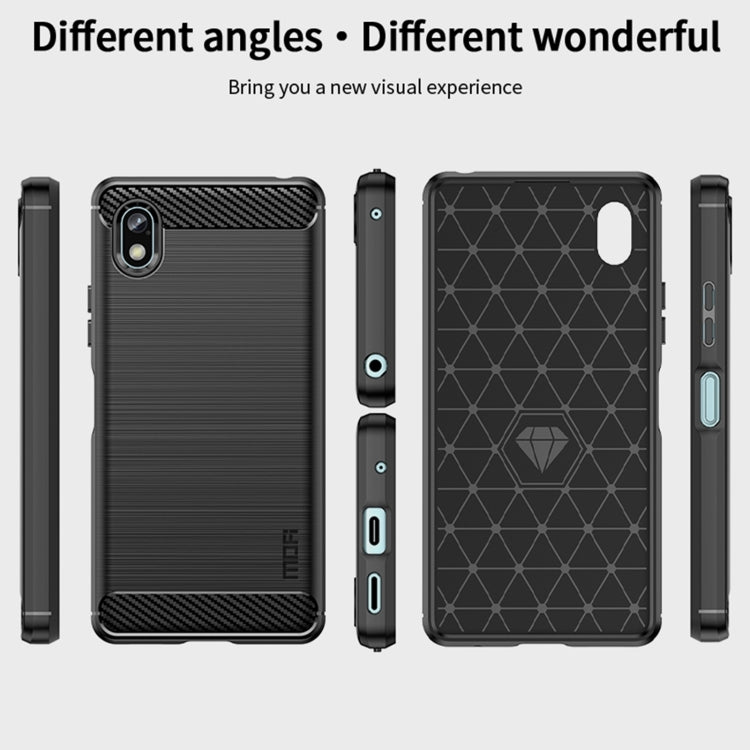 For Sony Xperia Ace 3 MOFI Gentleness Brushed Carbon Fiber Soft TPU Case(Red) - Sony Cases by MOFI | Online Shopping UK | buy2fix