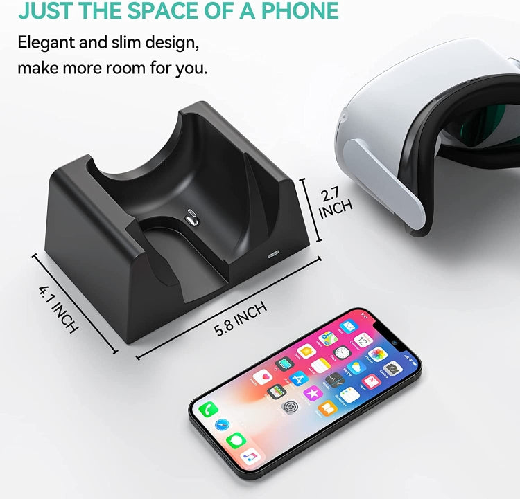 For Oculus Quest 2 VR Charging Stand VR Accessories Host Storage Bracket Charging Stand - VR Accessories by buy2fix | Online Shopping UK | buy2fix