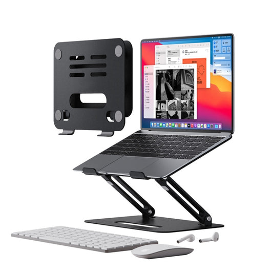 BONERUY P43P Folding Double-layer Aluminum Alloy Notebook Tablet Stand - Laptop Stand by BONERUY | Online Shopping UK | buy2fix