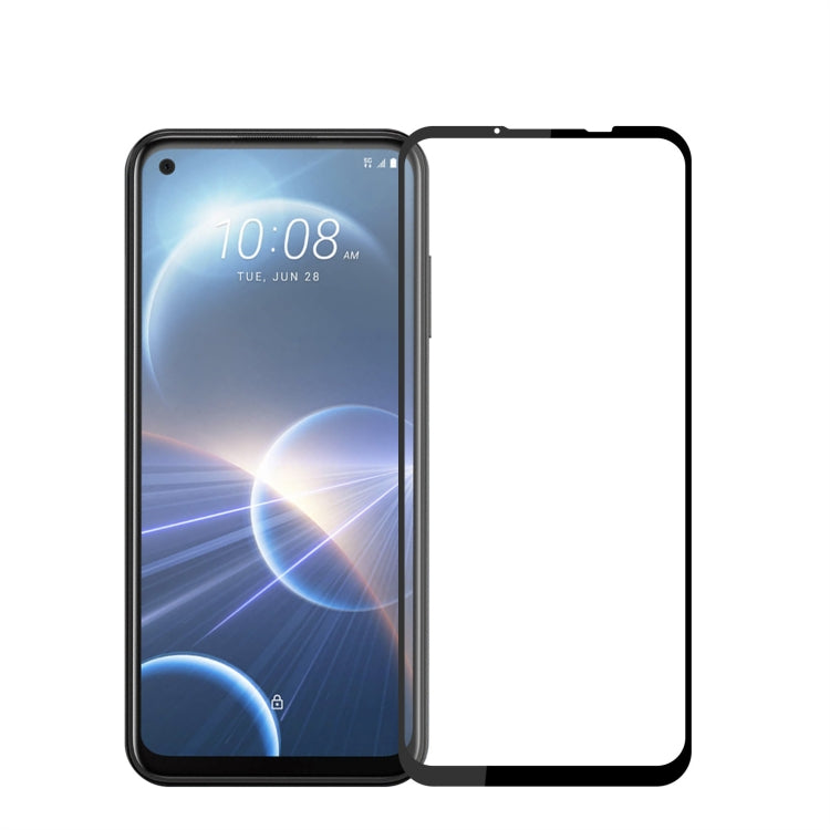 For HTC Desire 22 Pro PINWUYO 9H 2.5D Full Screen Tempered Glass Film(Black) - Others by PINWUYO | Online Shopping UK | buy2fix