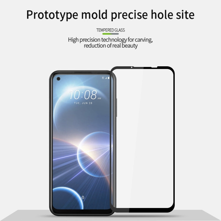 For HTC Desire 22 Pro PINWUYO 9H 2.5D Full Screen Tempered Glass Film(Black) - Others by PINWUYO | Online Shopping UK | buy2fix