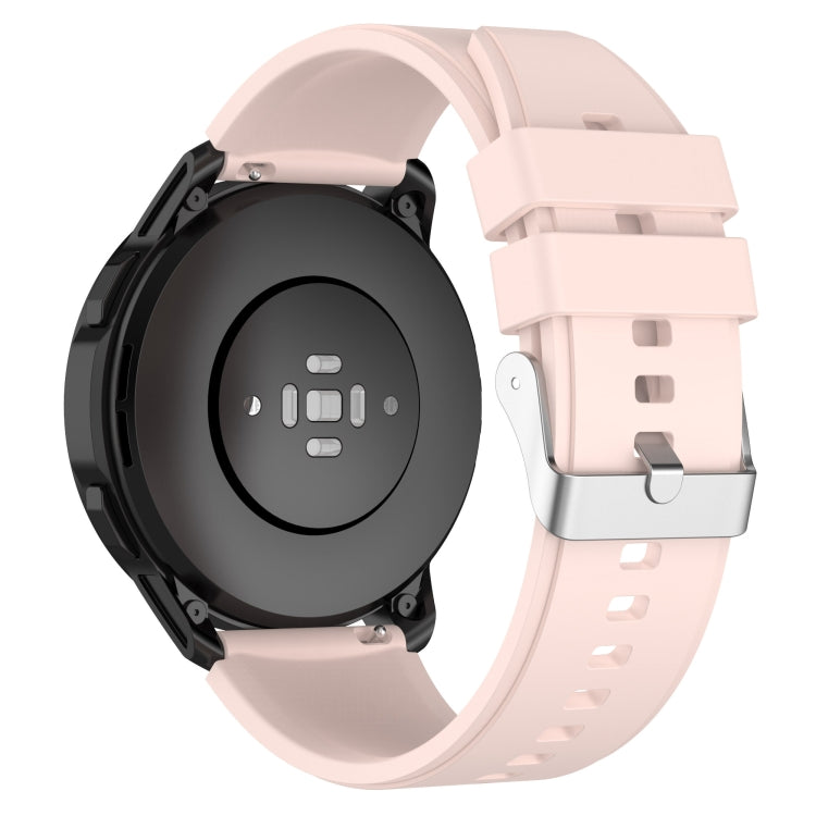 Protruding Head Silicone Strap Silver Buckle For Samsung Galaxy Watch 42mm 20mm(Pink) - Watch Bands by buy2fix | Online Shopping UK | buy2fix