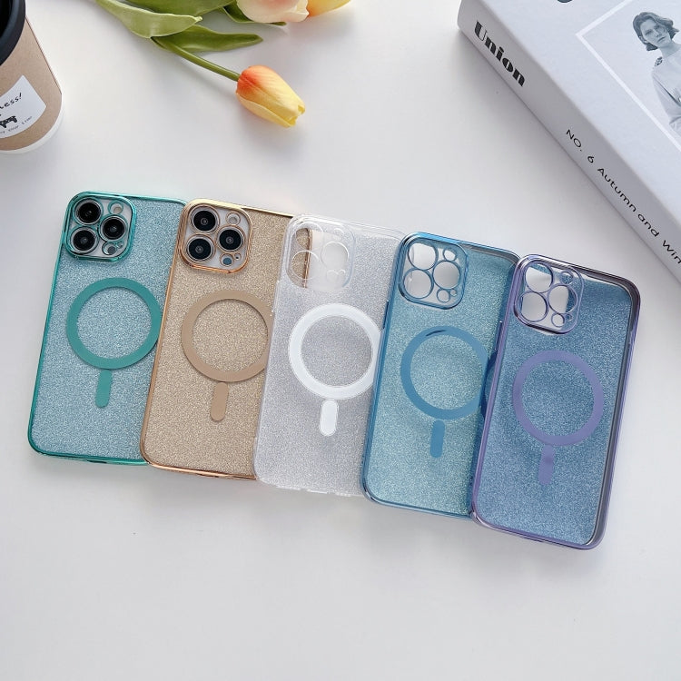 For iPhone 14 Pro Max Plating Magsafe Glitter Phone Case For iPhone14 Pro Max(Purple) - iPhone 14 Pro Max Cases by buy2fix | Online Shopping UK | buy2fix
