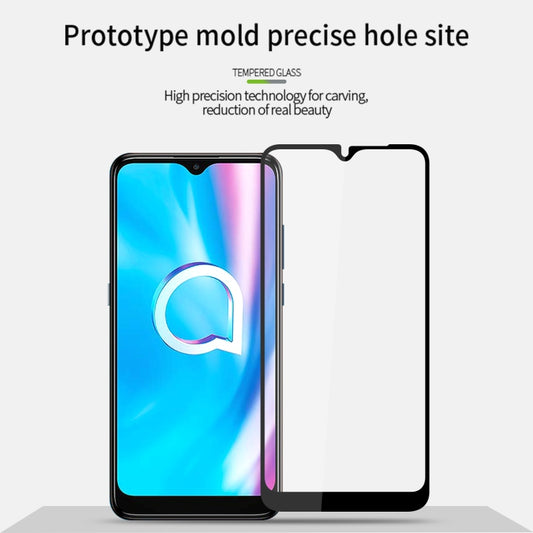 For Alcatel 1 SE PINWUYO 9H 2.5D Full Screen Tempered Glass Film(Black) by PINWUYO