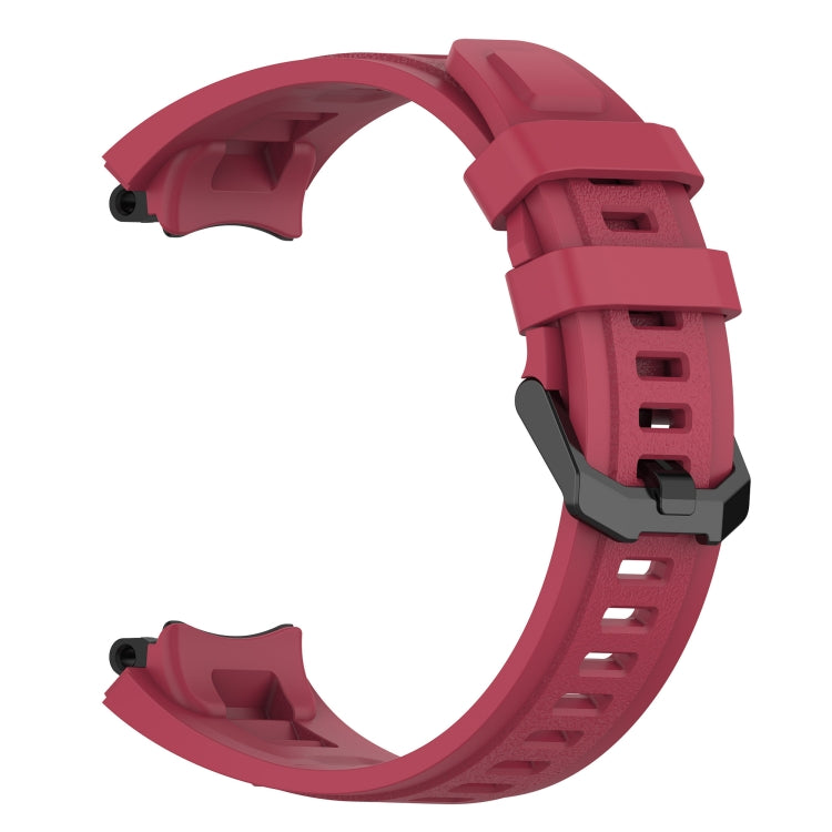 For Amazfit T-Rex 2 Silicone Leisure Watch Band(Red) - Watch Bands by buy2fix | Online Shopping UK | buy2fix