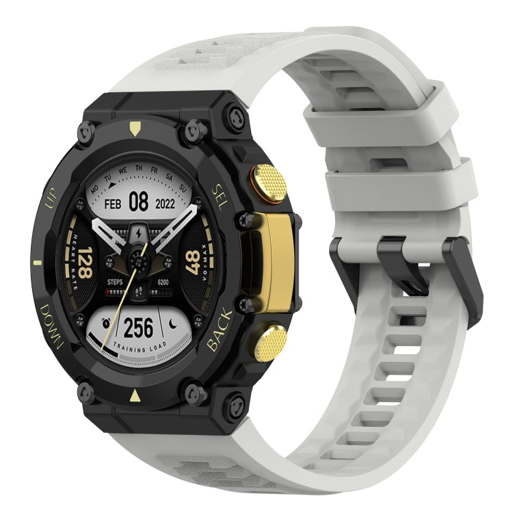 For Amazfit T-Rex 2 Silicone Leisure Watch Band(Rock Gray) - Watch Bands by buy2fix | Online Shopping UK | buy2fix