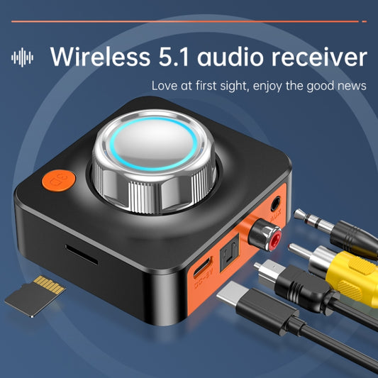 C39HD Bluetooth 5.1 Audio Receiver AUX Coaxial Fiber Output Supports TF Playback by buy2fix