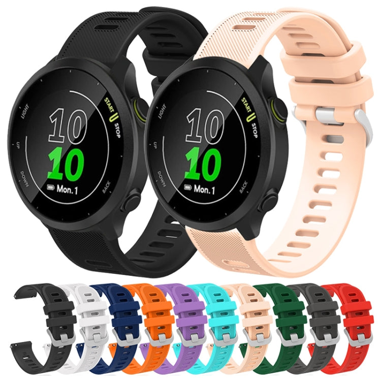 For Samsung Galaxy Watch 42mm 20mm Silicone Twill Watch Band(Orange) - Watch Bands by buy2fix | Online Shopping UK | buy2fix