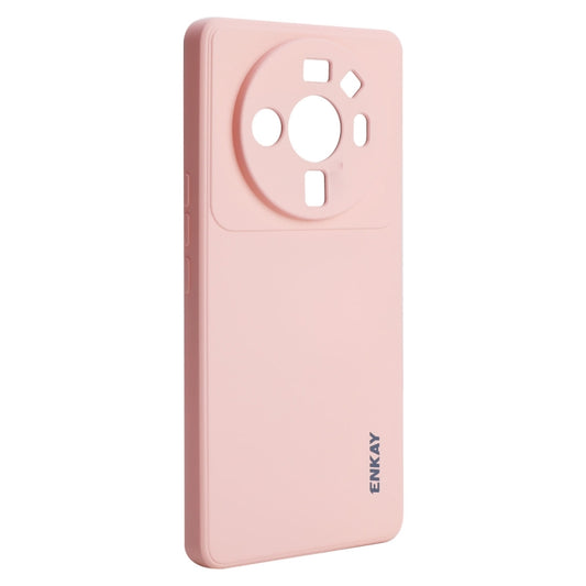 For Xiaomi 12S Ultra ENKAY Liquid Silicone Soft Shockproof Phone Case(Pink) by ENKAY