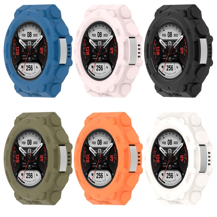 For Amazfit T-Tex 2 Shockproof TPU Protective Watch Case(Black) - Watch Cases by buy2fix | Online Shopping UK | buy2fix