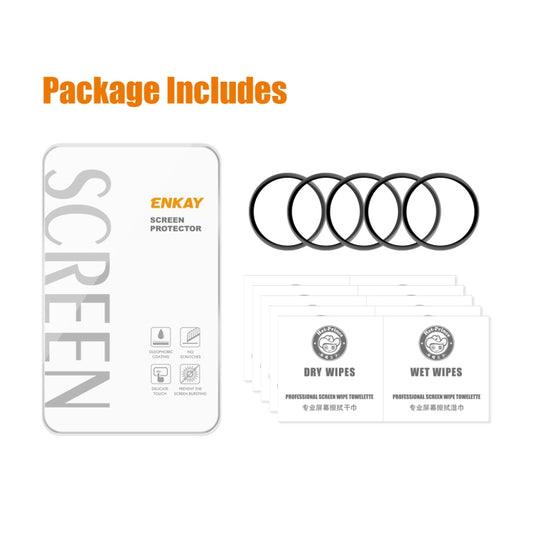 5 PCS For Samsung Galaxy Watch5 44mm ENKAY 3D Full Coverage PC + PMMA HD Screen Protector Film by ENKAY
