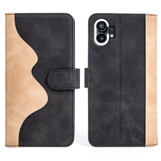 For Nothing Phone 1 Stitching Horizontal Flip Leather Phone Case(Black) - Nothing Cases by buy2fix | Online Shopping UK | buy2fix