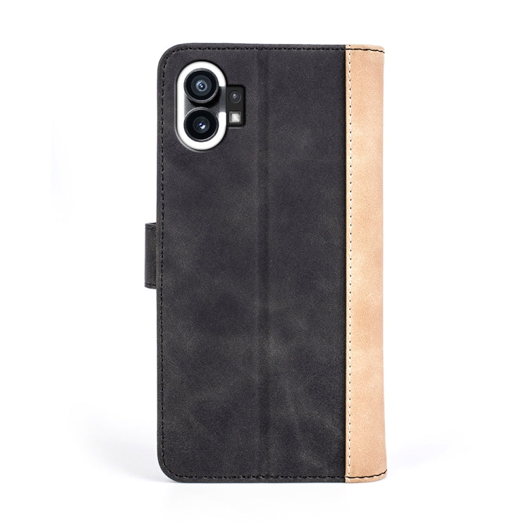 For Nothing Phone 1 Stitching Horizontal Flip Leather Phone Case(Black) - Nothing Cases by buy2fix | Online Shopping UK | buy2fix