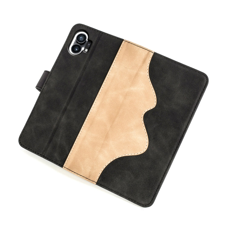 For Nothing Phone 1 Stitching Horizontal Flip Leather Phone Case(Black) - Nothing Cases by buy2fix | Online Shopping UK | buy2fix