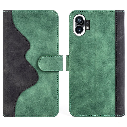 For Nothing Phone 1 Stitching Horizontal Flip Leather Phone Case(Green) - Nothing Cases by buy2fix | Online Shopping UK | buy2fix