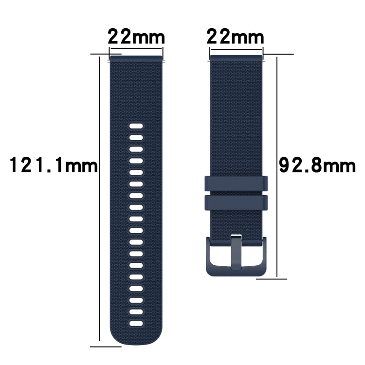 For Amazfit GTR 3 Pro 22mm Checkered Two-Color Silicone Watch Band(Black+Grey) - Watch Bands by buy2fix | Online Shopping UK | buy2fix