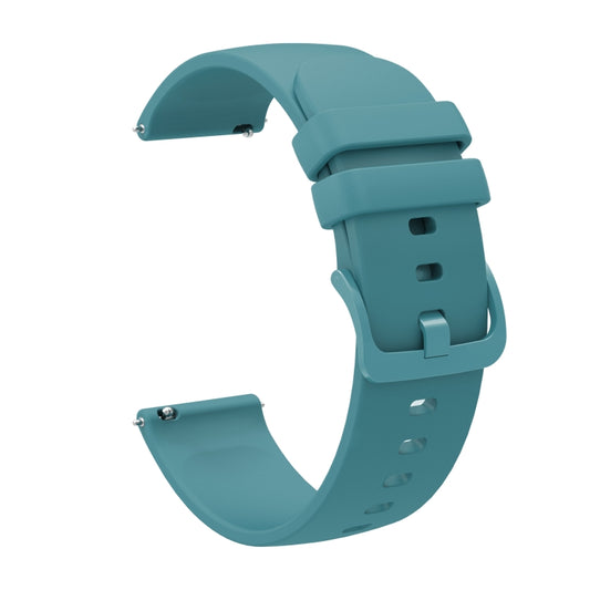 For Garmin Venu 2S 18mm Solid Color Soft Silicone Watch Band(Pine Green) by buy2fix
