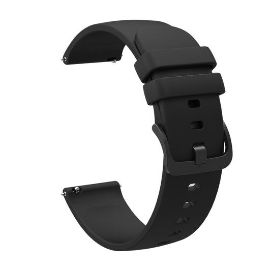 For Garmin Venu SQ 20mm Solid Color Soft Silicone Watch Band(Black) - Watch Bands by buy2fix | Online Shopping UK | buy2fix