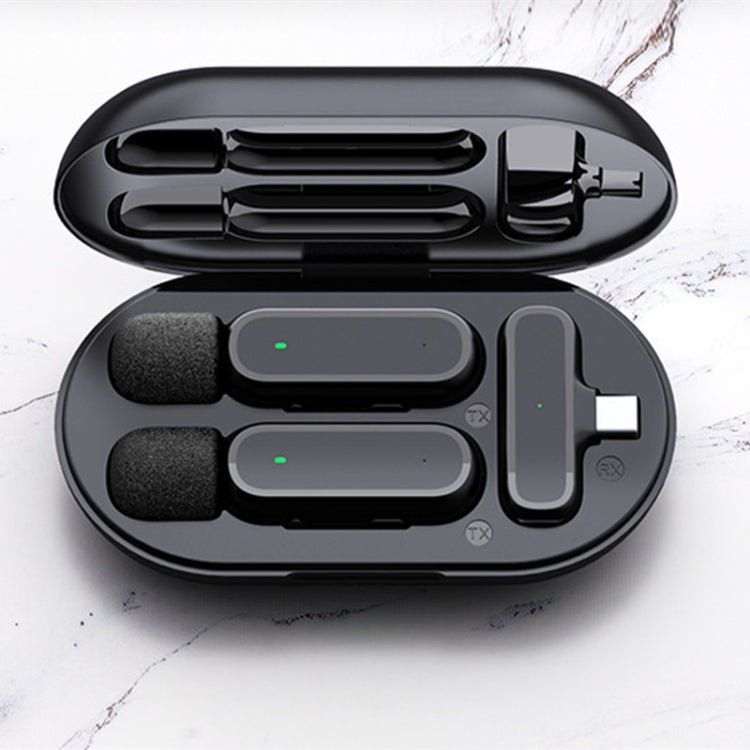 K61 Noise Cancelling Portable Wireless Lapel Microphone for Recording - Microphone by buy2fix | Online Shopping UK | buy2fix