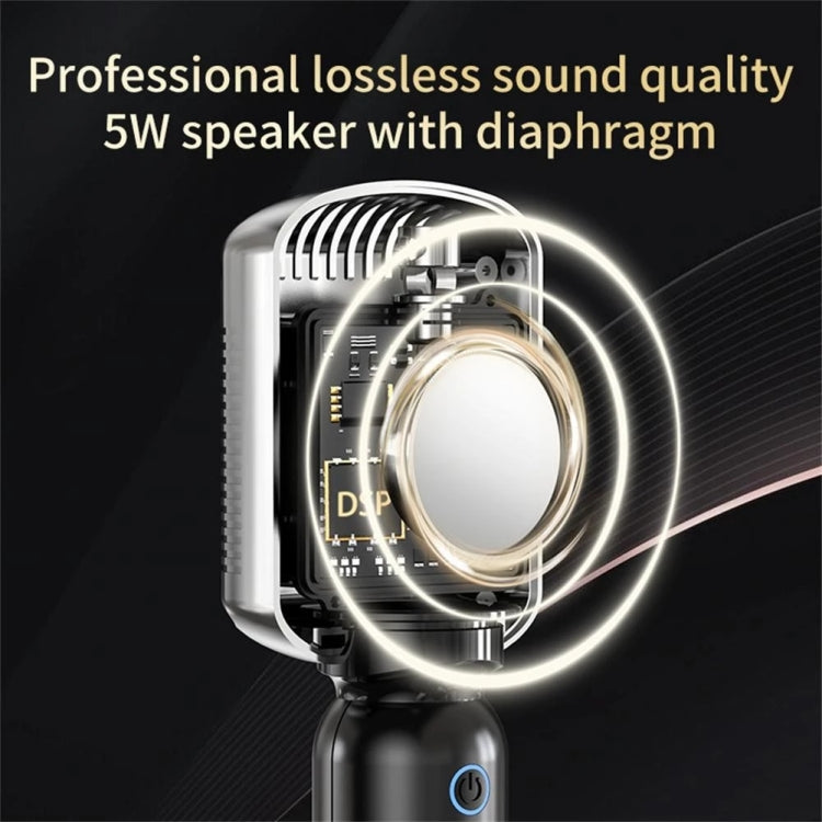 KM600 Wireless Microphone TWS Handheld Noise Reduction Smart Bluetooth-compatible Condenser Mic Music Player for Singing(Sliver) - Microphone by buy2fix | Online Shopping UK | buy2fix