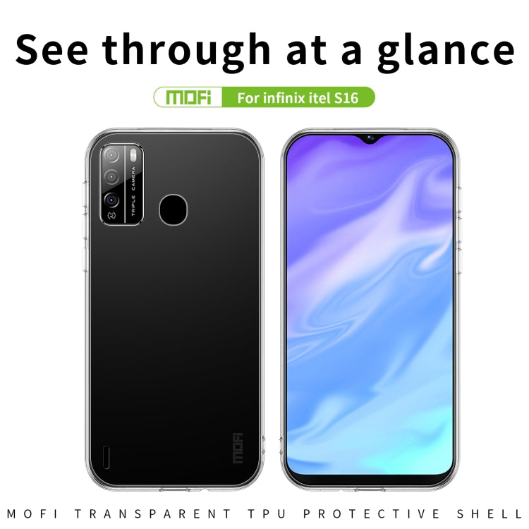 For Infinix itel S16 / Vision1 pro MOFI Ming Series Ultra-thin TPU Phone Case(Transparent) - Infinix Cases by MOFI | Online Shopping UK | buy2fix