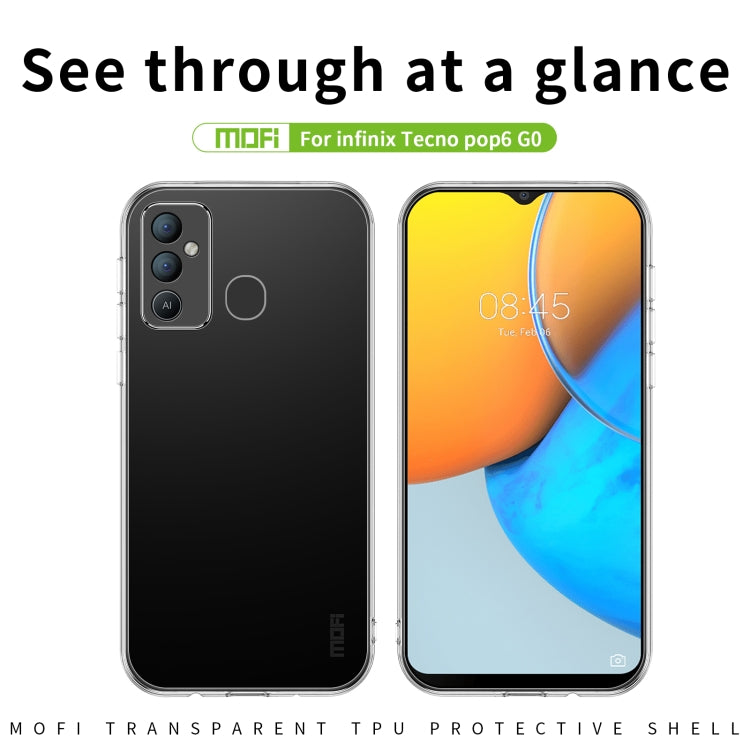 For Tecno Pop 6 GO MOFI Ming Series Ultra-thin TPU Phone Case(Transparent) - Tecno Cases by MOFI | Online Shopping UK | buy2fix