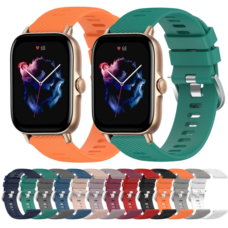 For Amazfit GTS 3 20mm Solid Color Soft Silicone Watch Band(Roland Purple) - Watch Bands by buy2fix | Online Shopping UK | buy2fix