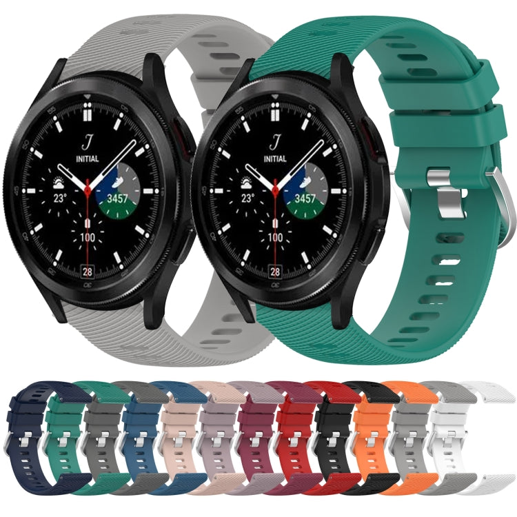 For Samsung Galaxy Watch 4 Classic 46mm 20mm Solid Color Soft Silicone Watch Band(Burgundy) - Watch Bands by buy2fix | Online Shopping UK | buy2fix