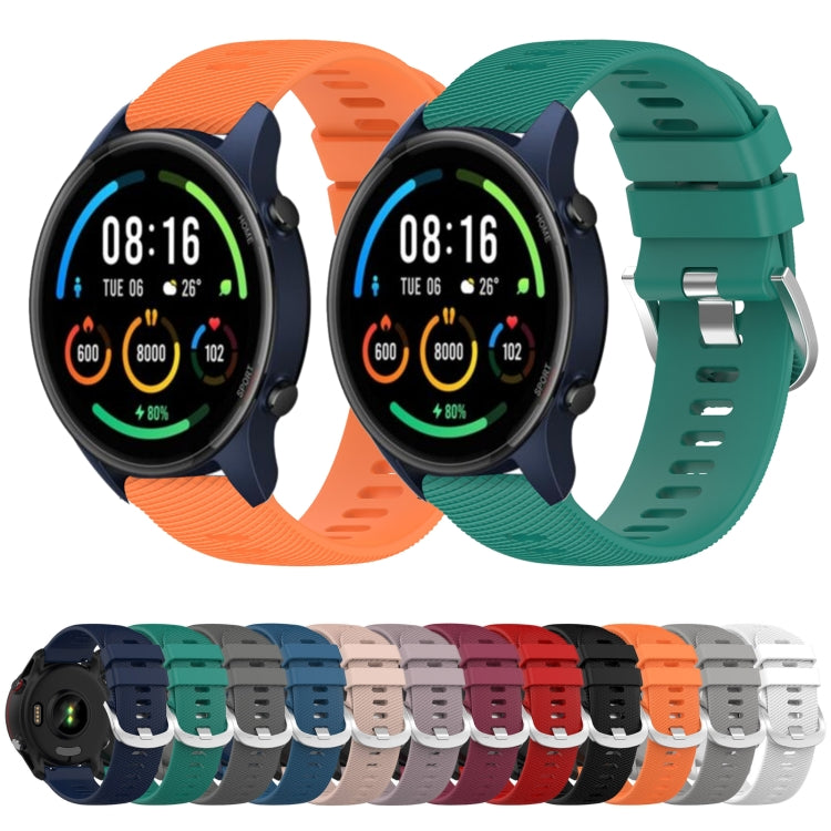 For Xiaomi MI Watch Color 2 22mm Solid Color Soft Silicone Watch Band(Orange) - Watch Bands by buy2fix | Online Shopping UK | buy2fix