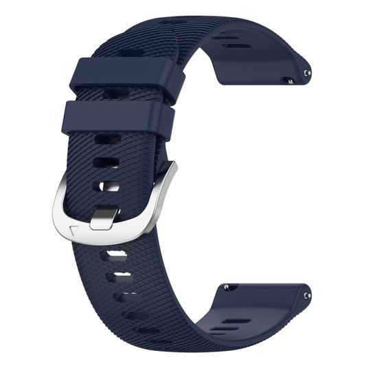 For Xiaomi MI Watch Color 22mm Solid Color Soft Silicone Watch Band(Midnight Blue) by buy2fix