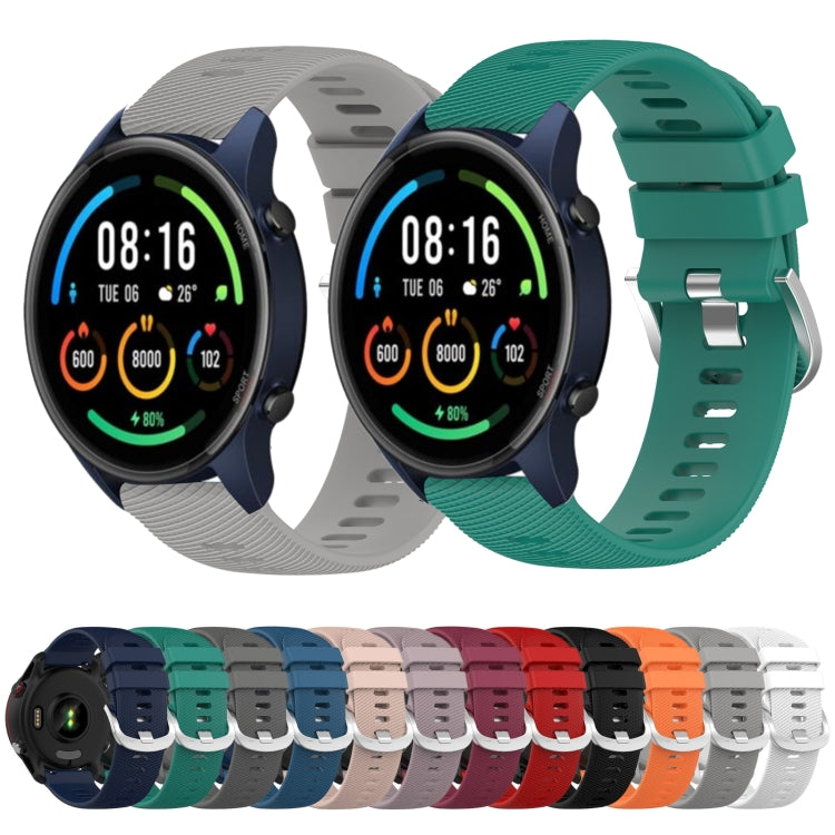 For Xiaomi MI Watch Color 22mm Solid Color Soft Silicone Watch Band(Midnight Blue) - Watch Bands by buy2fix | Online Shopping UK | buy2fix