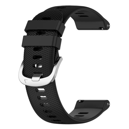 For Amazfit GTR 47mm 22mm Solid Color Soft Silicone Watch Band(Black) by buy2fix