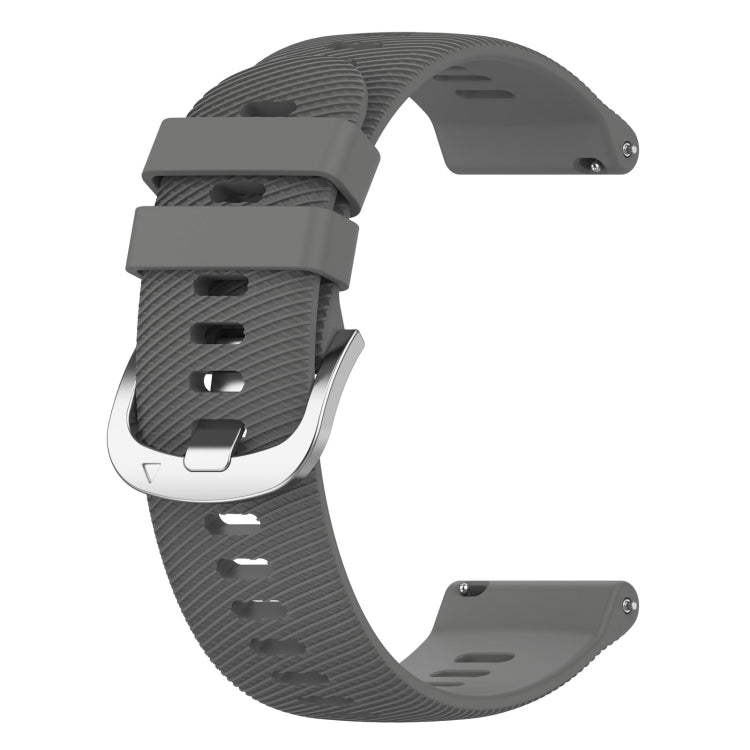 For Garmin Venu 2S 18mm Solid Color Silicone Watch Band(Dark Grey) - Watch Bands by buy2fix | Online Shopping UK | buy2fix