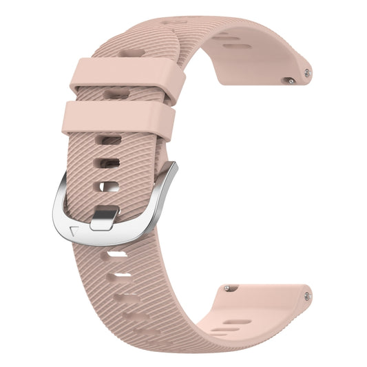 For Garmin Vivomove 3S 18mm Solid Color Silicone Watch Band(Pink) by buy2fix