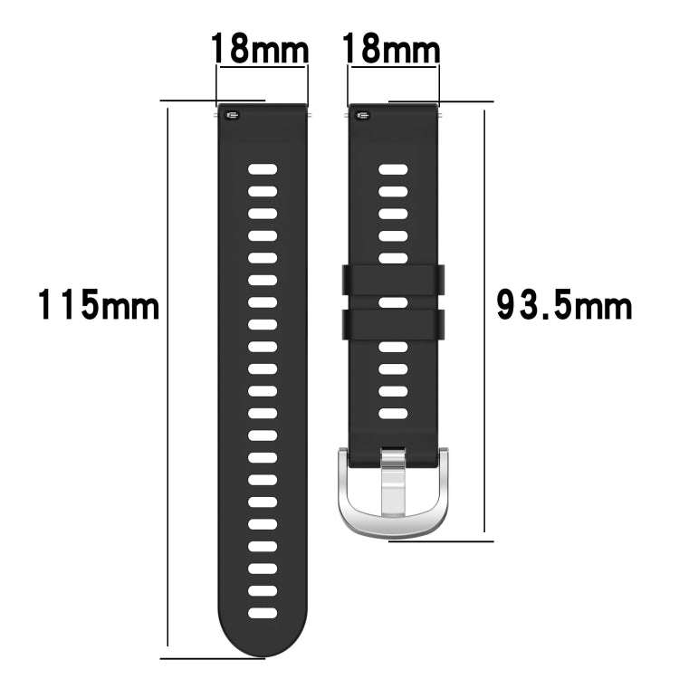 For Garmin Vivomove 3S 18mm Solid Color Silicone Watch Band(Pink) - Watch Bands by buy2fix | Online Shopping UK | buy2fix