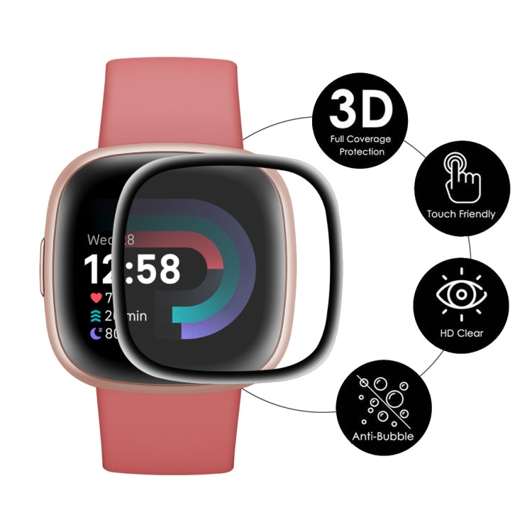 1 PCS For Fitbit Versa 4 / Sense 2 ENKAY 3D Full Coverage Soft PC Edge + PMMA HD Screen Protector Film - Screen Protector by ENKAY | Online Shopping UK | buy2fix