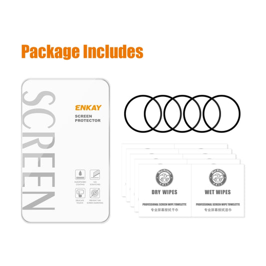 5 PCS For Samsung Galaxy Watch5 40mm ENKAY 9H Full Cover Tempered Glass Watch Film by ENKAY