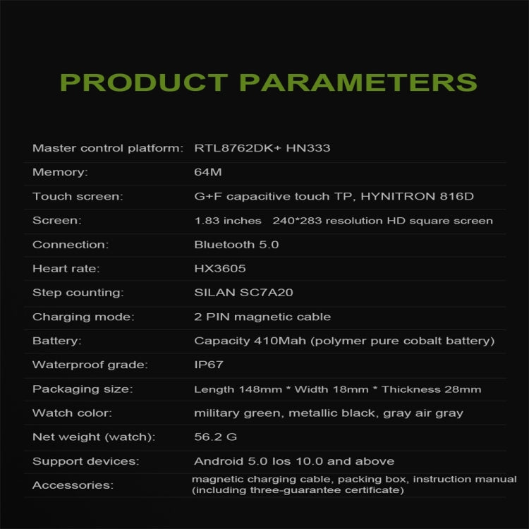 NX3 1.83 inch Color Screen Smart Watch,Support Heart Rate Monitoring/Blood Pressure Monitoring(Black) - Smart Wristbands by buy2fix | Online Shopping UK | buy2fix