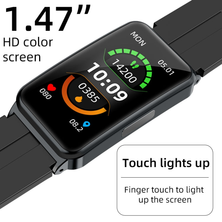 EP01 1.47 inch Color Screen Smart Watch,Support Heart Rate Monitoring/Blood Pressure Monitoring(Black) - Smart Wristbands by buy2fix | Online Shopping UK | buy2fix