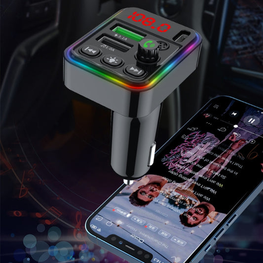 F19 Fast Charging Dual USB Blue Tooth Transmisor Car Mp3 Player - Bluetooth Car Kits by buy2fix | Online Shopping UK | buy2fix