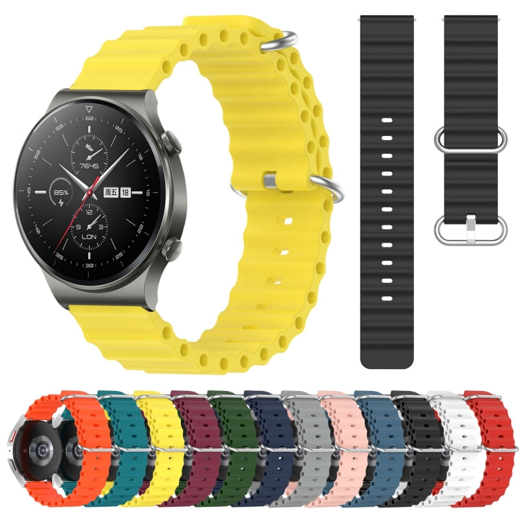 For Huawei GT2 Pro 22mm Ocean Style Silicone Solid Color Watch Band(Rock Gray) - Watch Bands by buy2fix | Online Shopping UK | buy2fix