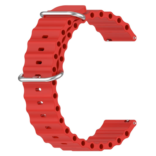 For Garmin Venu 2 Plus 20mm Ocean Style Silicone Solid Color Watch Band(Red) by buy2fix