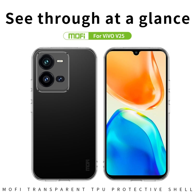 For vivo V25 MOFI Ming Series Ultra-thin TPU Phone Case(Transparent) - vivo Cases by MOFI | Online Shopping UK | buy2fix