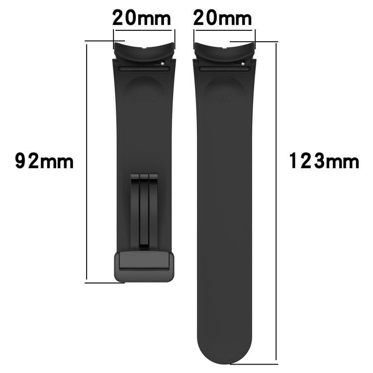 For Samsung Galaxy Watch 4 Classic 46mm Folding Magnetic Clasp Silicone Watch Band(Amy Green+Red) - Watch Bands by buy2fix | Online Shopping UK | buy2fix