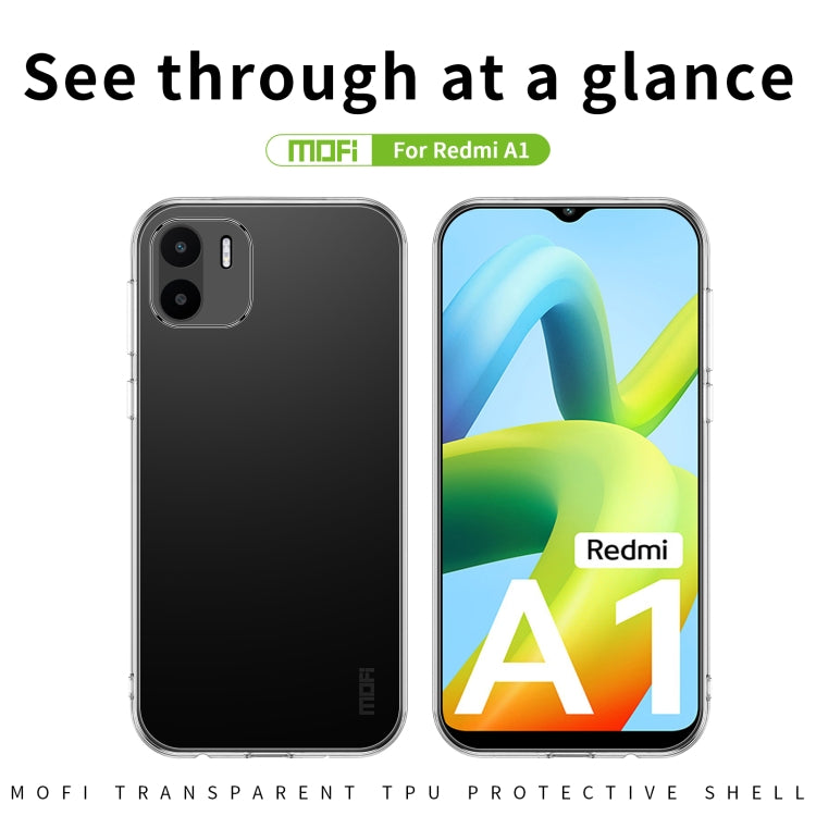 For Xiaomi Redmi A1 MOFI Ming Series Ultra-thin TPU Phone Case(Transparent) - Xiaomi Cases by MOFI | Online Shopping UK | buy2fix