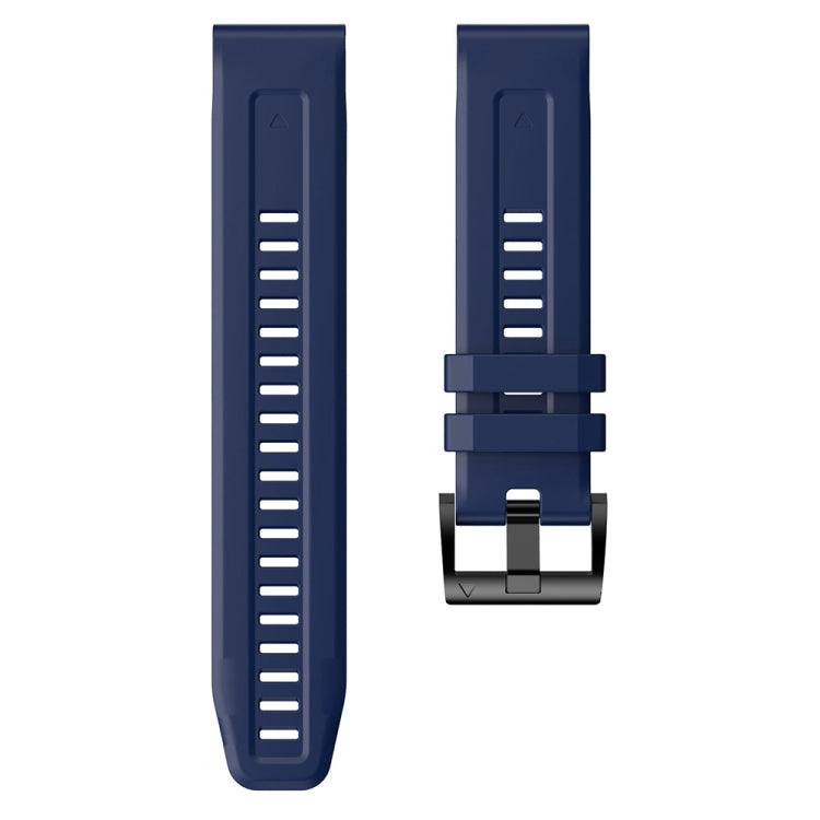 For Garmin EPIX Gen 2 Metal Buckle Solid Color Silicone Watch Band(Midnight Blue) - Watch Bands by buy2fix | Online Shopping UK | buy2fix