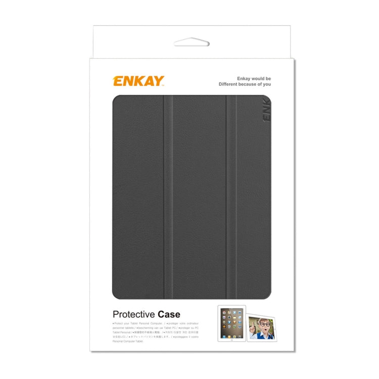 For Amazon Kindle 2022 Gen11 ENKAY Custer Texture Leather Smart Case(Black) by ENKAY